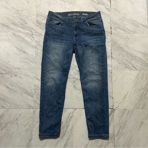 Harley Davidson, boyfriend cut blue jeans
